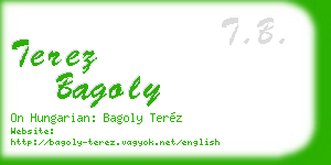 terez bagoly business card